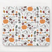 Herbstkürbis zeitgenössisches grafisches Muster Mousepad (Vorne)
