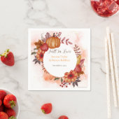 Herbstkürbis zum Herbst in der Liebe Serviette (Beispiel)