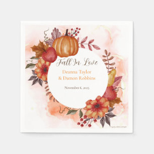 Herbstkürbis zum Herbst in der Liebe Serviette