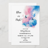 Herbstkürbis zum Thema Geschlecht: Einladung (Vorne/Hinten)