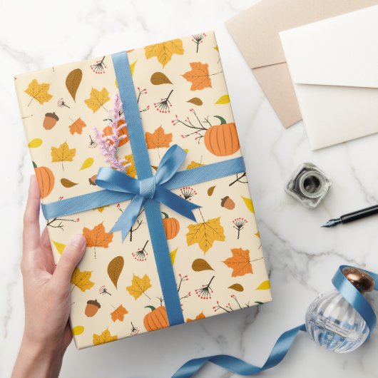 Herbstkürbisernte-Muster Geschenkpapier (Schenken)