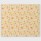 Herbstkürbisernte-Muster Geschenkpapier (Flach)