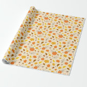 Herbstkürbisernte-Muster Geschenkpapier (Ungerollt)