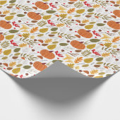 Herbstkürbismuster Geschenkpapier (Ecke)