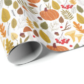 Herbstkürbismuster Geschenkpapier (Rolleneckpunkt)