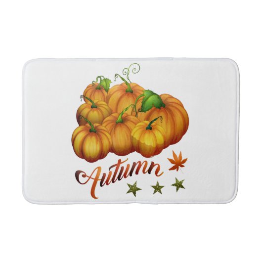 Herbstkürbisse Badematte (Vorderseite)
