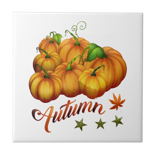 Herbstkürbisse fliese (Vorderseite)