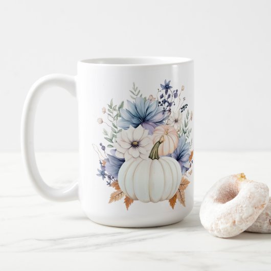 Herbstkürbisse Kaffeetasse (Mit Donut)