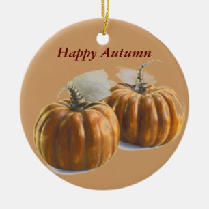Herbstkürbisse Keramikornament