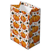 Herbstkürbisse Mittlere Geschenktüte (Vorderseite Schrägansicht)