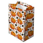 Herbstkürbisse Mittlere Geschenktüte (Rückseite Schrägansicht)