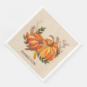 Herbstkürbisse Serviette (Ecke)