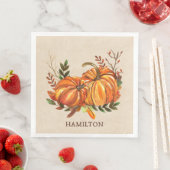 Herbstkürbisse Serviette (Beispiel)