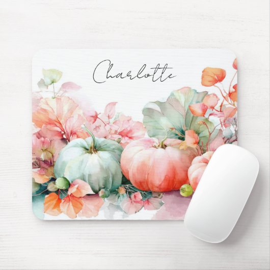 Herbstkürbisse und Blumen  Mousepad (Mit Mouse)