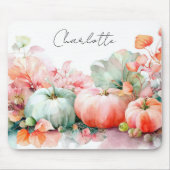 Herbstkürbisse und Blumen  Mousepad (Vorne)