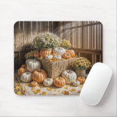 Herbstkürme auf einem Heuballen Mousepad (Mit Mouse)