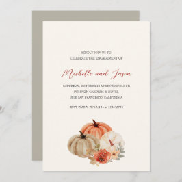 Herbstkürme Blume Elegante Engagement Party Einladung