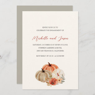 Herbstkürme Blume Elegante Engagement Party Einladung