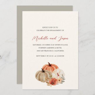 Herbstkürme Blume Elegante Engagement Party Einladung