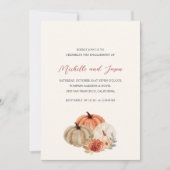 Herbstkürme Blume Elegante Engagement Party Einladung (Vorderseite)