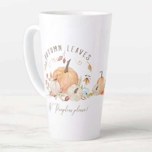 Herbstkürme Blumenauspferde Wasserfarbe Milchtasse (Linke Ecke)