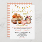 Herbstkürme bricht Diapers Girl Gender Reveal Einladung (Vorne/Hinten)