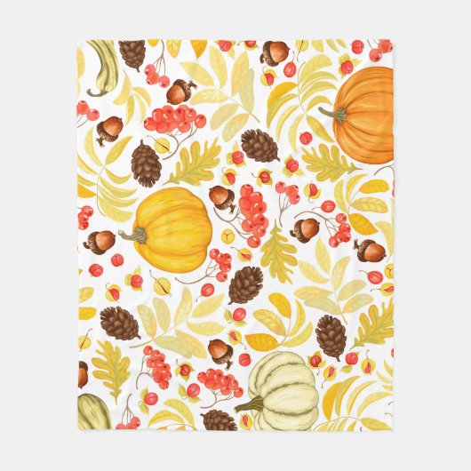 Herbstkürme, Eichhörnchen, Vintager Hintergrund. Fleecedecke (Vorderseite)
