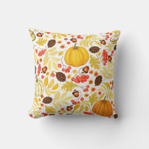 Herbstkürme, Eichhörnchen, Vintager Hintergrund. Kissen