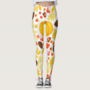 Herbstkürme, Eichhörnchen, Vintager Hintergrund. Leggings
