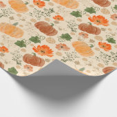 Herbstkürme Fall Blumengarten Blätter Orange Geschenkpapier (Ecke)