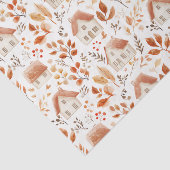 Herbstkürme, Häuser, Blätter Muster-Dekoupage Seidenpapier (Ausschnitt)