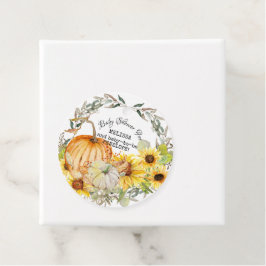 Herbstkürme in Sunflowers Babydusche Kunst Geschenkanhänger