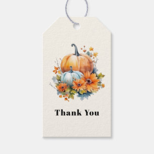 Herbstkürme mit Blume und Folien Vielen Dank Geschenkanhänger