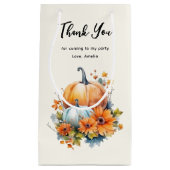 Herbstkürme mit Blume und Folien Vielen Dank Kleine Geschenktüte (Vorderseite)
