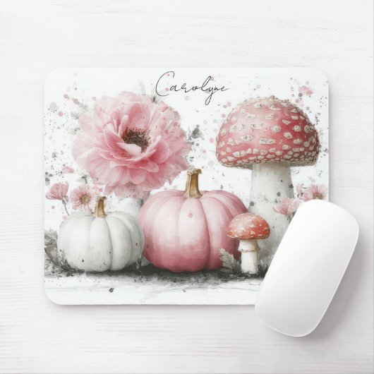Herbstkürme, Pilze und Blume Mousepad (Mit Mouse)