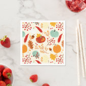 Herbstkürme und Blätter Pattern Napkins Serviette (Beispiel)