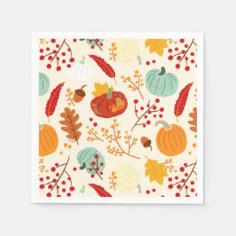 Herbstkürme und Blätter Pattern Napkins Serviette