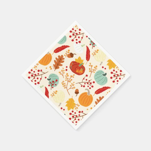 Herbstkürme und Blätter Pattern Napkins Serviette (Ecke)