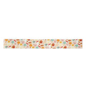 Herbstkürme und Blätter Pattern Satin Ribbon Satinband (Vorderseite)