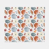 Herbstkürme und Herbstleaves Muster Fleecedecke (Vorderseite (Horizontal))