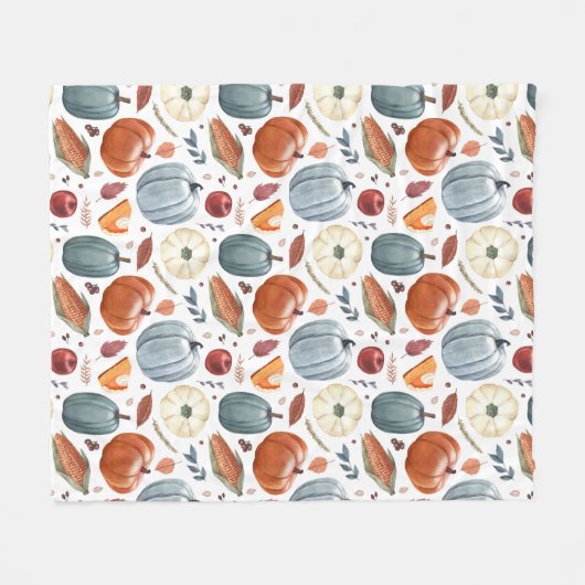 Herbstkürme und Herbstleaves Muster Fleecedecke (Vorderseite (Horizontal))