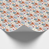 Herbstkürme und Herbstleaves Muster Geschenkpapier (Ecke)