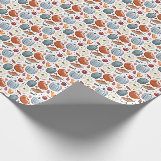 Herbstkürme und Herbstleaves Muster Geschenkpapier (Ecke)