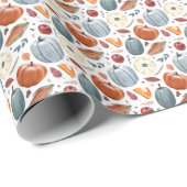 Herbstkürme und Herbstleaves Muster Geschenkpapier (Rolleneckpunkt)