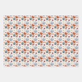Herbstkürme und Herbstleaves Muster Geschenkpapier Set (Vorderseite)