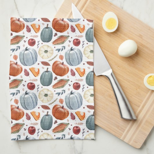 Herbstkürme und Herbstleaves Muster Geschirrtuch (Viertel Falte)