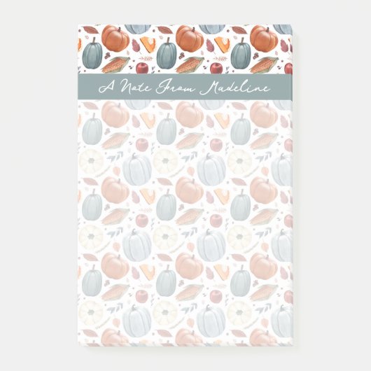 Herbstkürme und Herbstleaves Muster Post-it Klebezettel (Vorderseite)