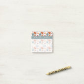 Herbstkürme und Herbstleaves Muster Post-it Klebezettel (Auf Schreibtisch)