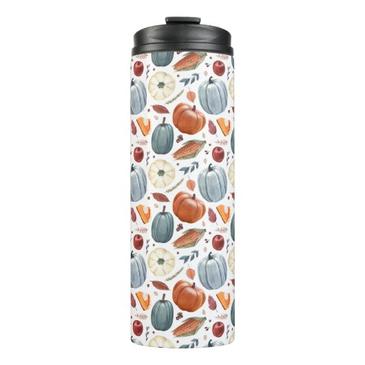 Herbstkürme und Herbstleaves Muster Thermosbecher (Vorderseite)