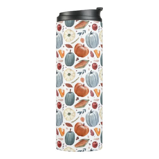 Herbstkürme und Herbstleaves Muster Thermosbecher (Nach links gedreht)